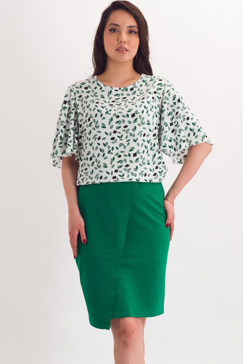 Юбка трикотажная зелёного цвета Braslava