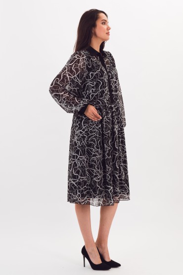 Платье шифоновое с леопардовым принтом Braslava(фото3)