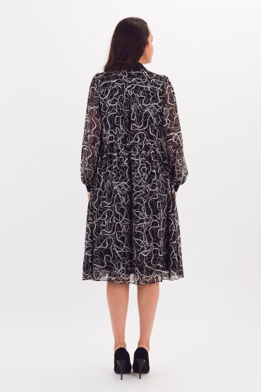 Платье шифоновое с леопардовым принтом Braslava(фото4)