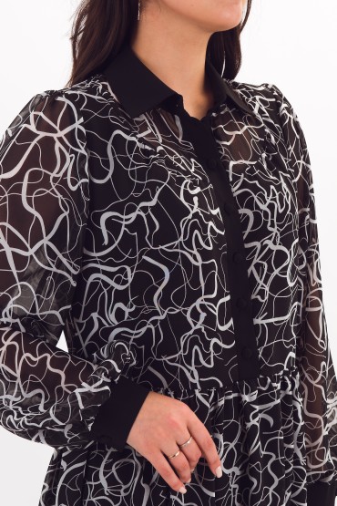 Платье шифоновое с леопардовым принтом Braslava(фото2)