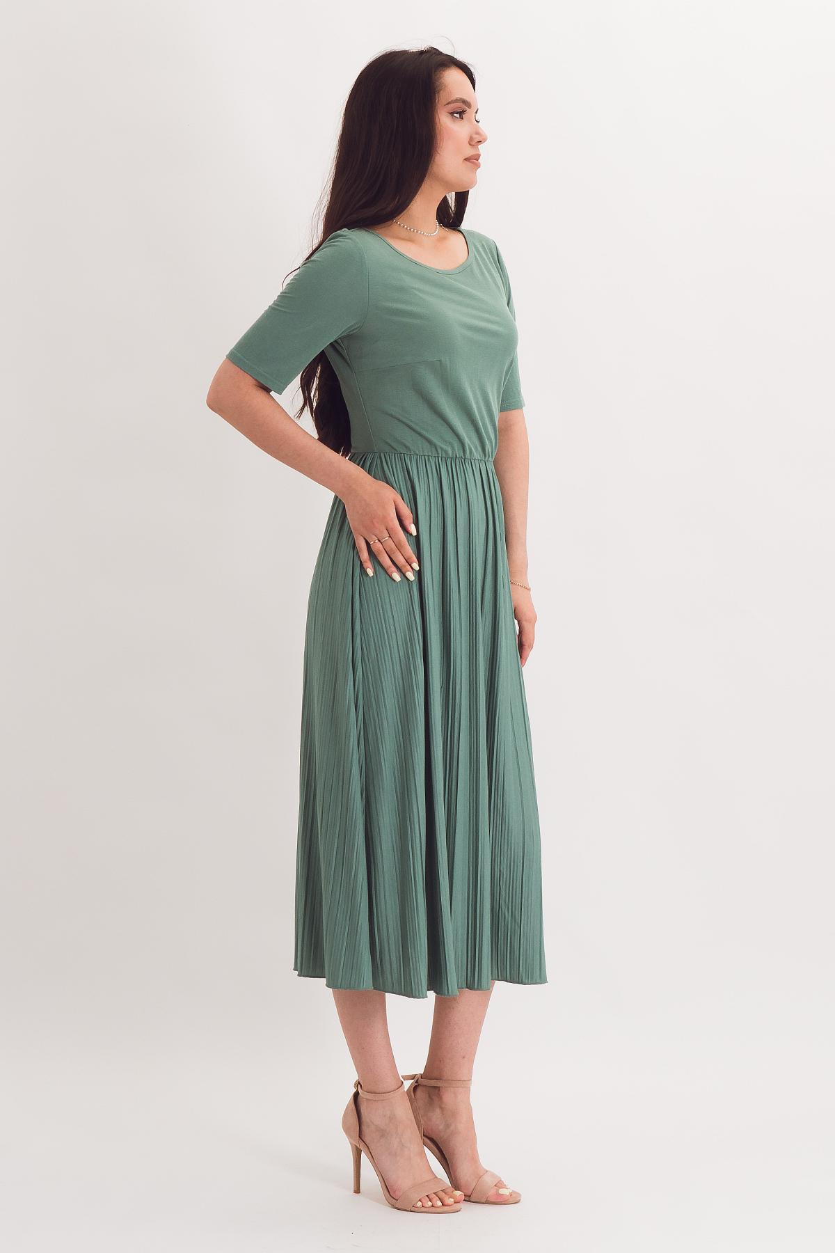 Платье лёгкое трикотажное светло-зелёного цвета Braslava(фото3)