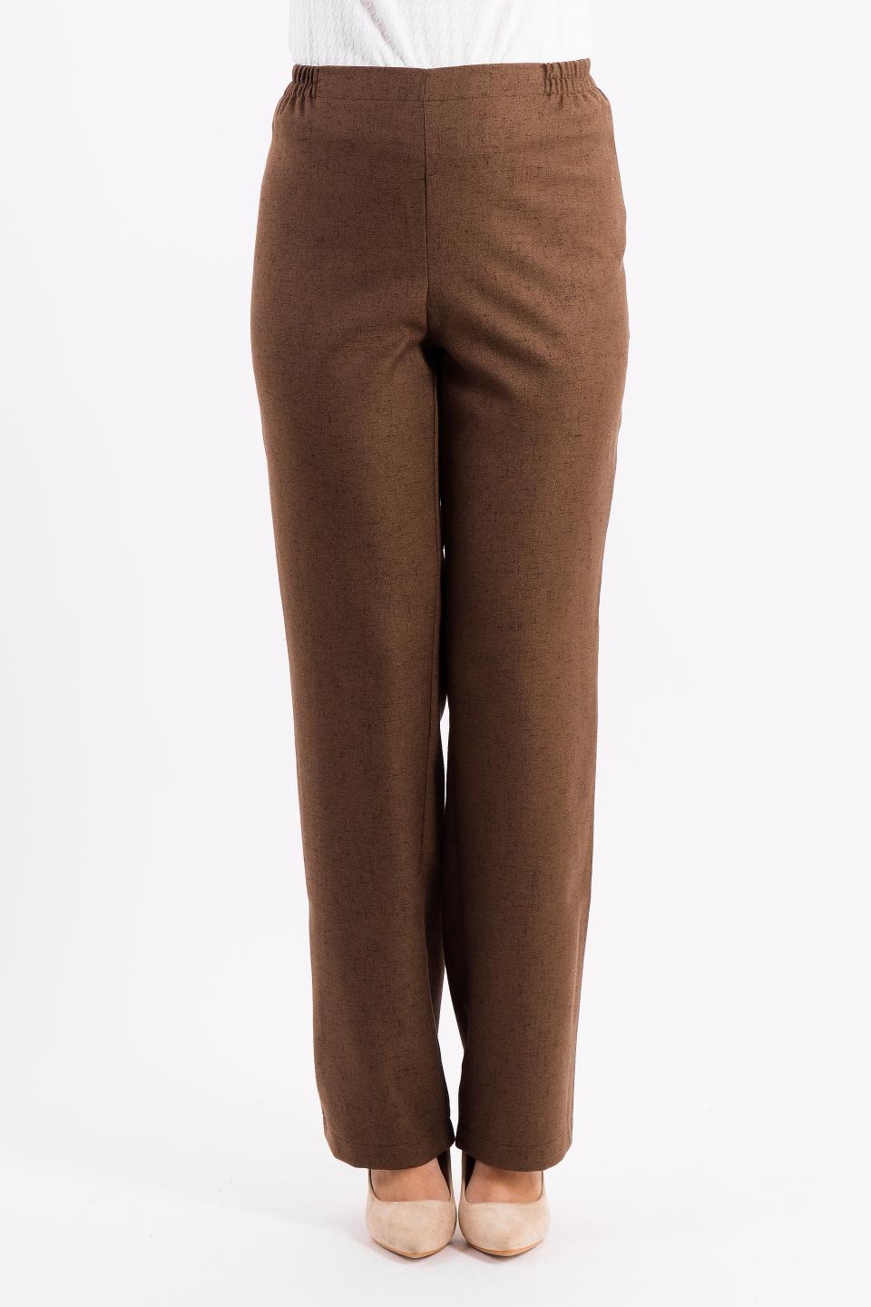 Брюки однотонные коричневого цвета Braslava(фото2)
