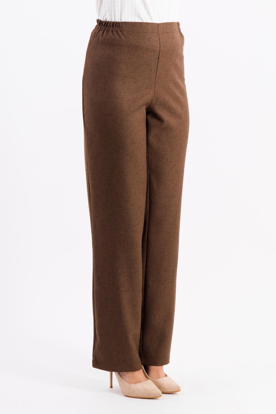 Брюки однотонные коричневого цвета Braslava(фото3)