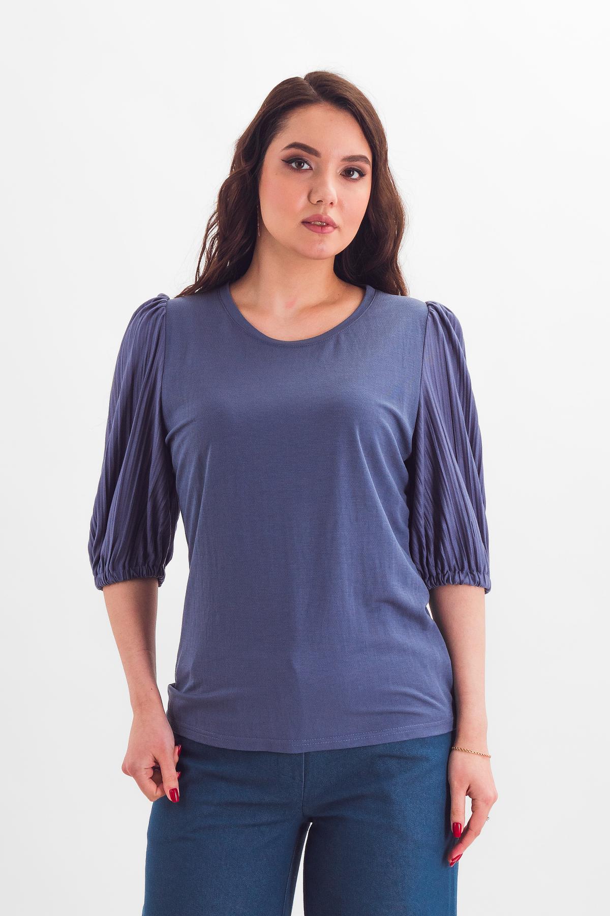 Блузка светло-синяя из трикотажа Braslava(фото3)