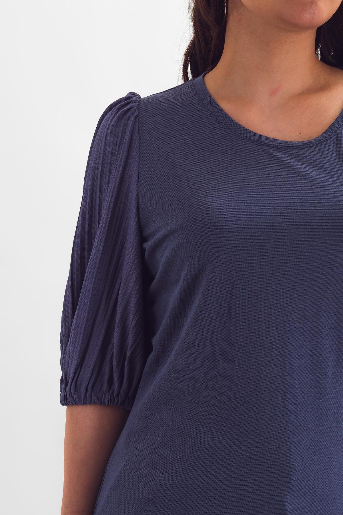 Блузка светло-синяя из трикотажа Braslava(фото4)