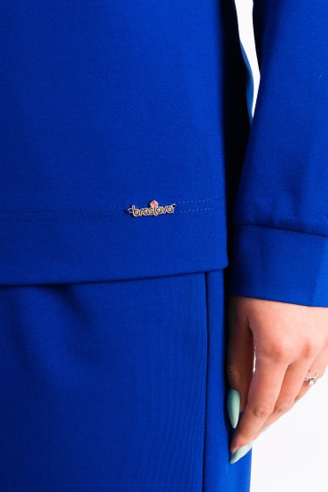 Джемпер трикотажный ярко-синий с поясом Braslava(фото3)