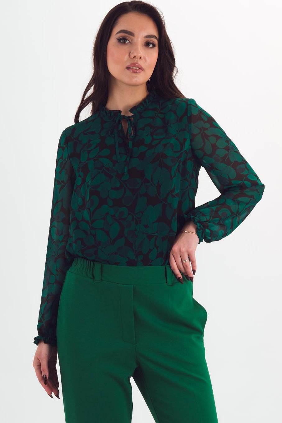 Блузка шифоновая с длинными рукавами Braslava