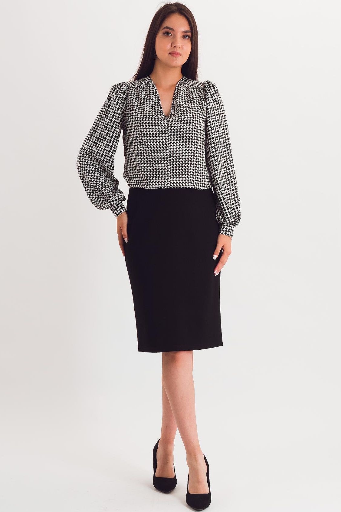 Юбка-карандаш светло-зелёная из искусственной замши Braslava(фото2)