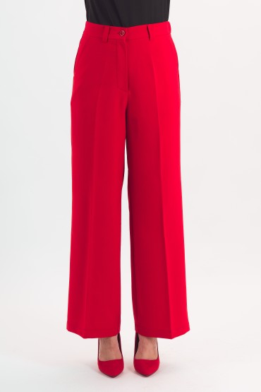 Брюки классические красного цвета Braslava(фото3)