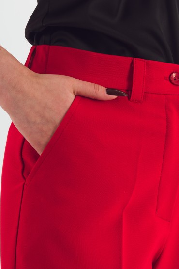 Брюки классические красного цвета Braslava(фото4)