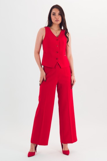 Жилет укороченный красного цвета Braslava(фото2)