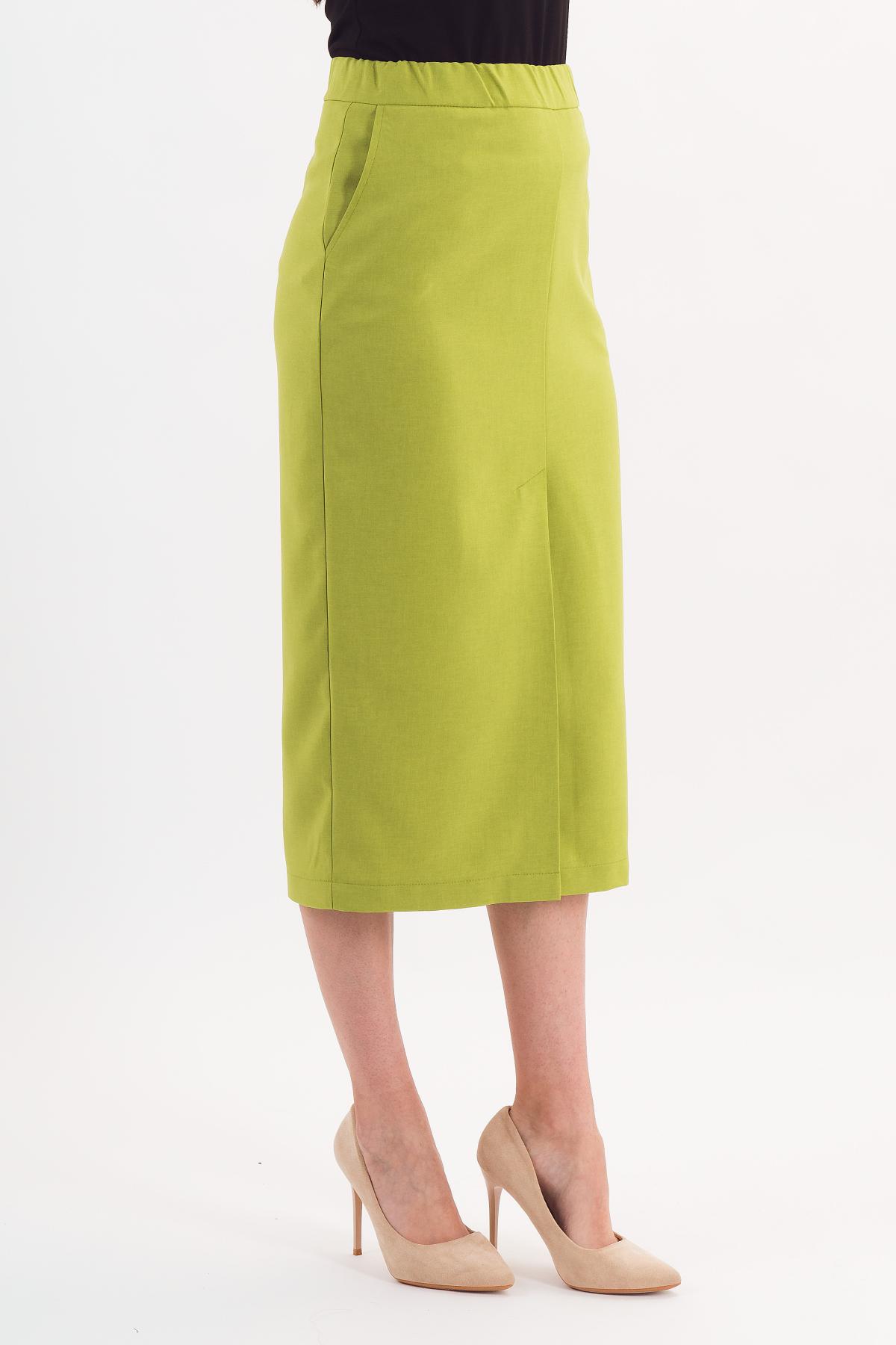 Юбка удлинённая светло-зелёного цвета Braslava(фото4)