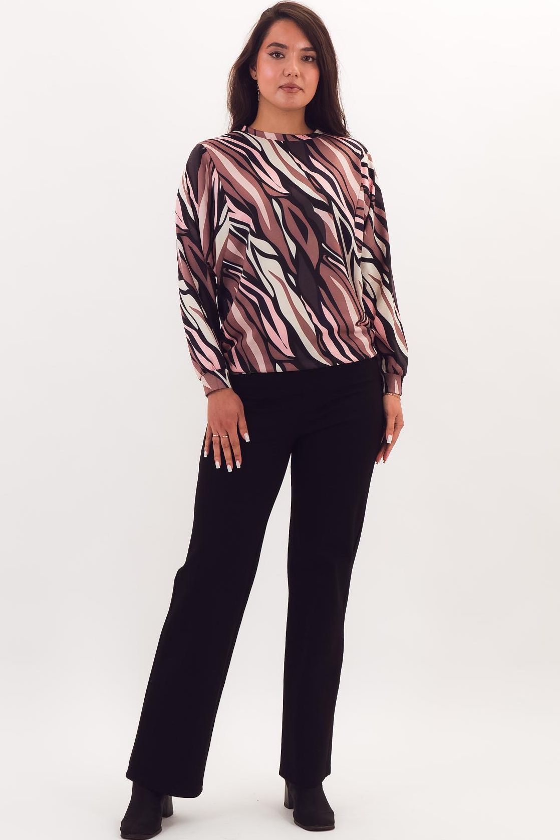 Брюки чёрные из трикотажа Braslava