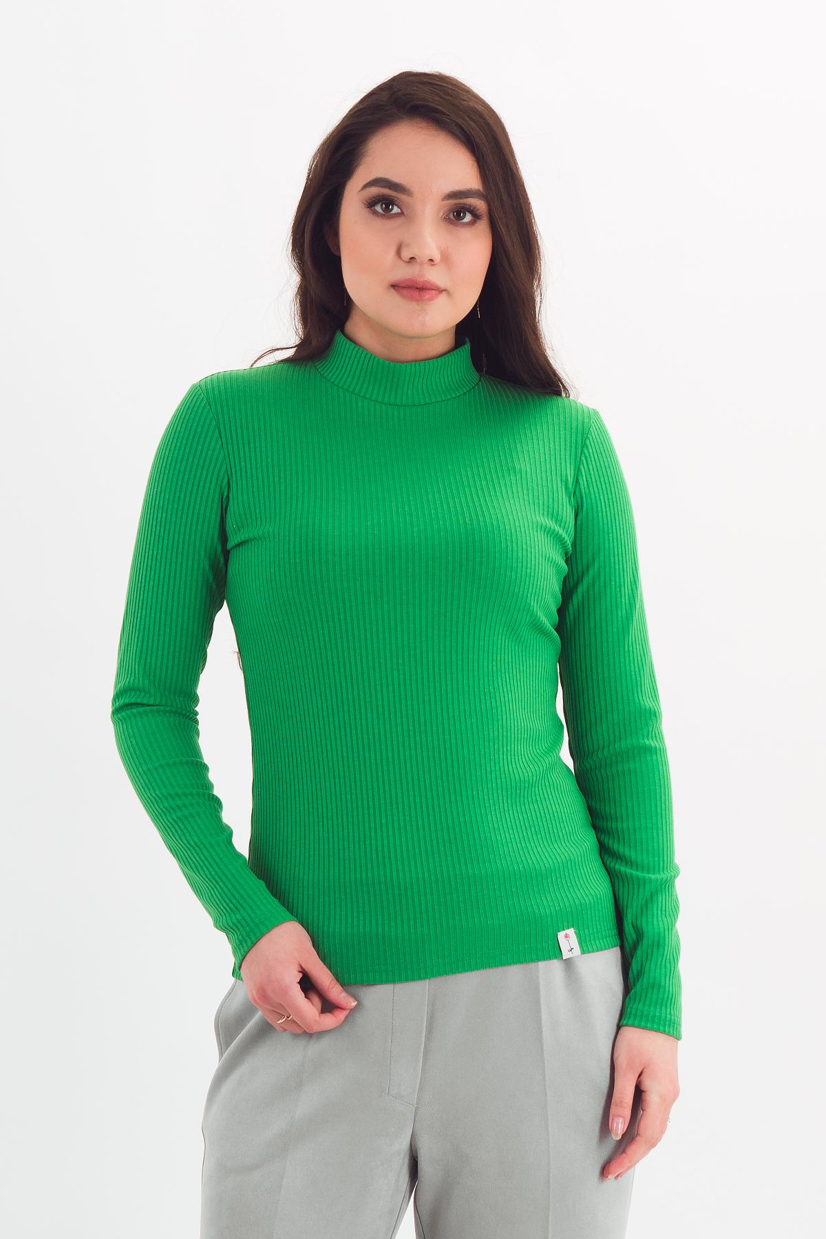 Водолазка трикотажная ярко-зелёного цвета Braslava(фото3)