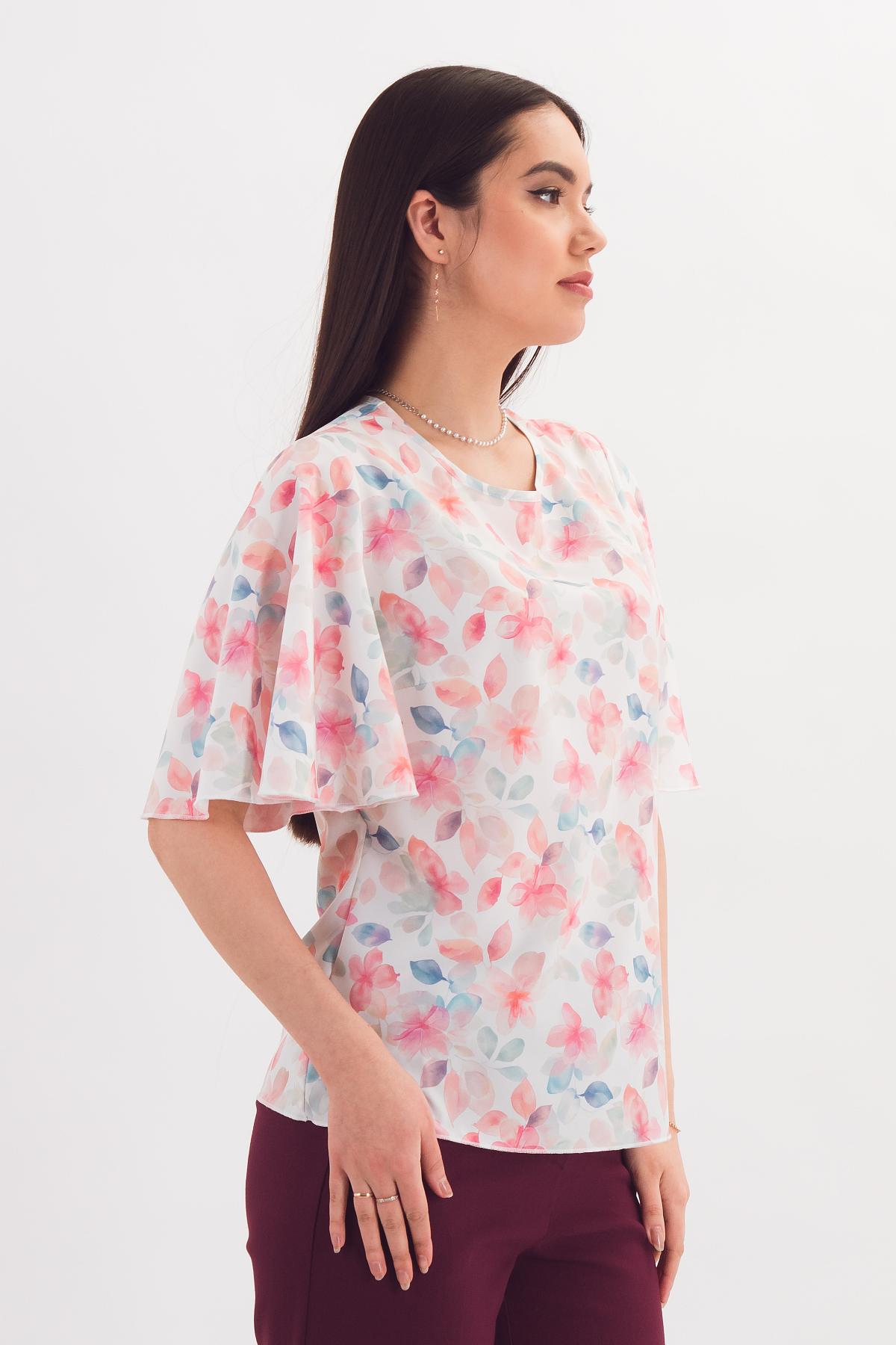 Блузка с игривым рукавом-крылышком Braslava(фото5)