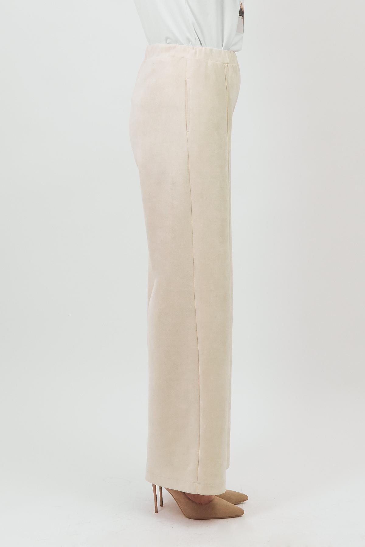 Брюки-палаццо молочного цвета Braslava(фото3)