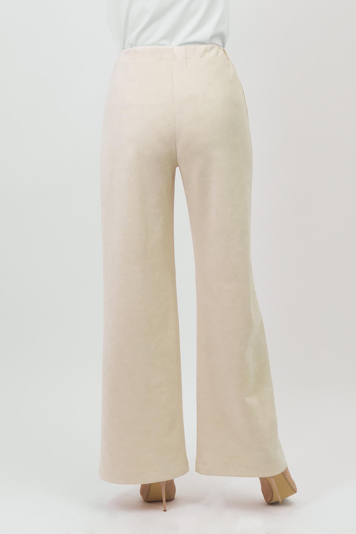 Брюки-палаццо молочного цвета Braslava(фото4)