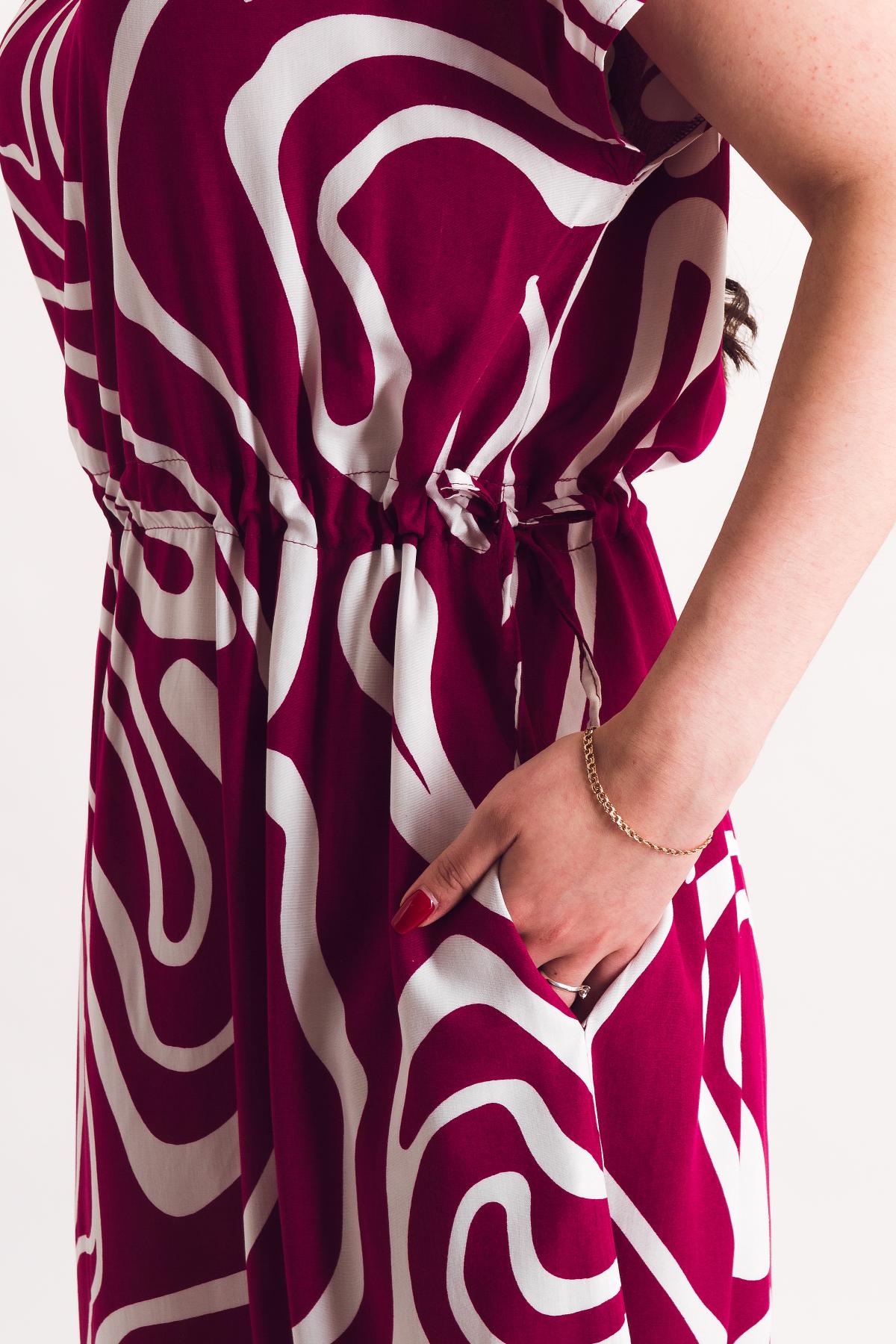 Платье бордовое с кулиской Braslava(фото4)