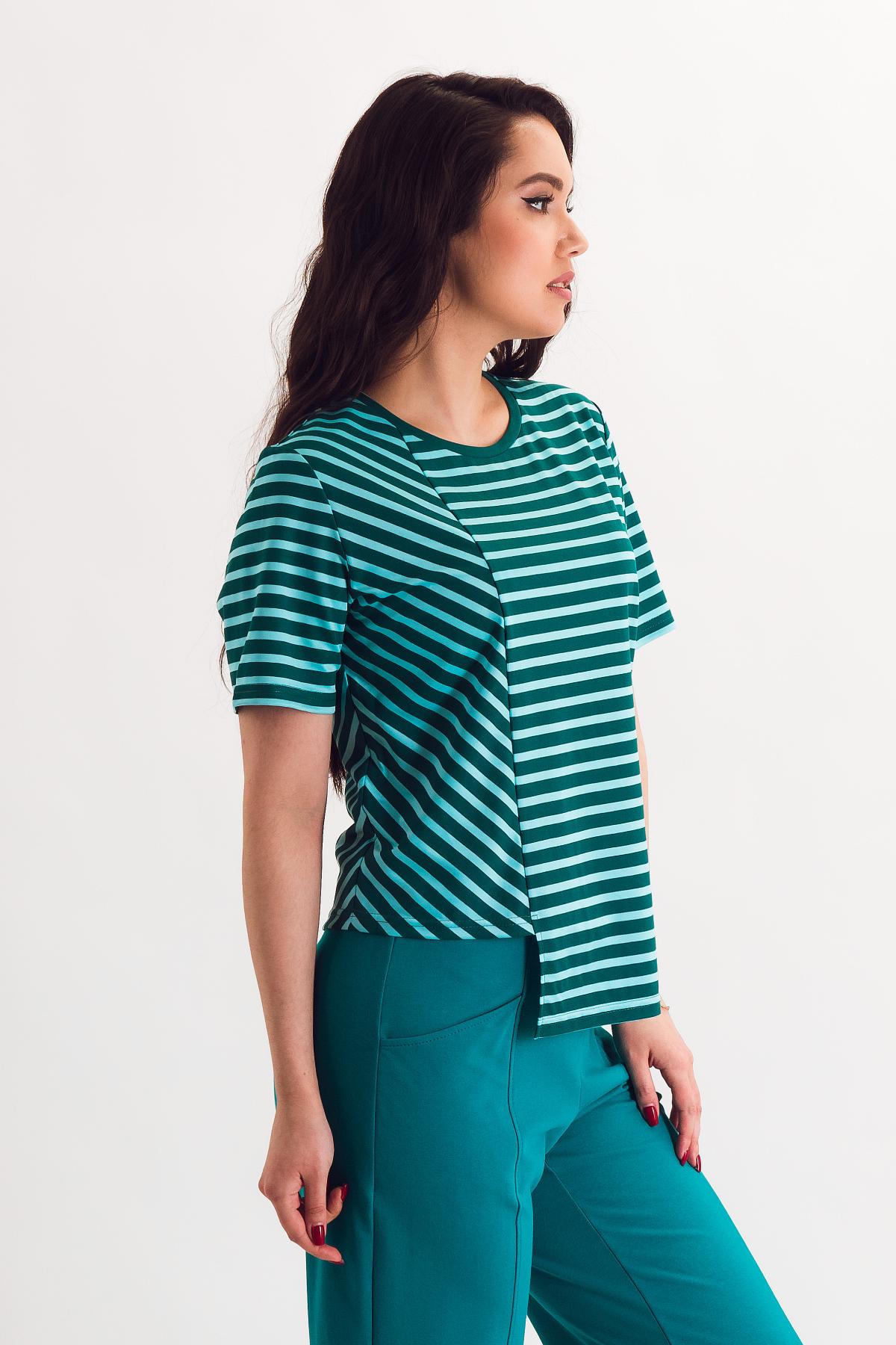 Футболка трикотажная в полоску Braslava(фото5)