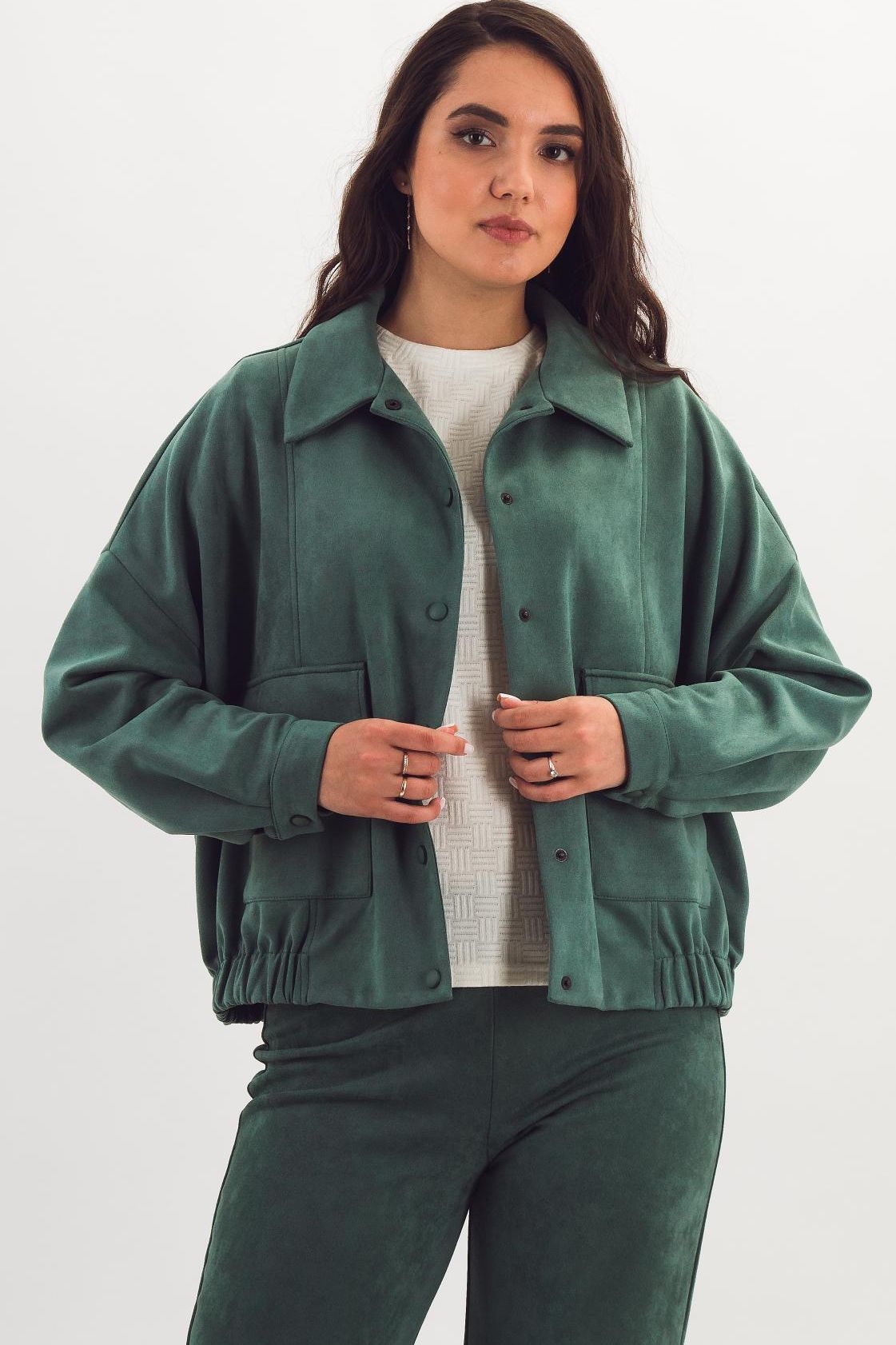 Жакет укороченный светло-зелёный Braslava