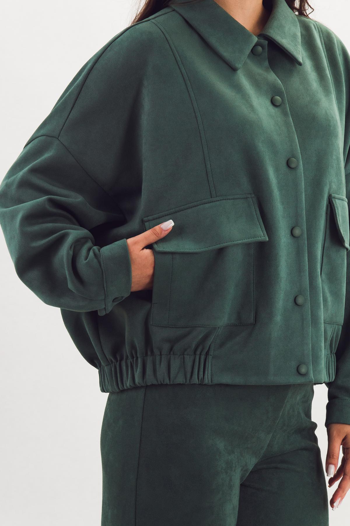 Жакет укороченный светло-зелёный Braslava(фото6)