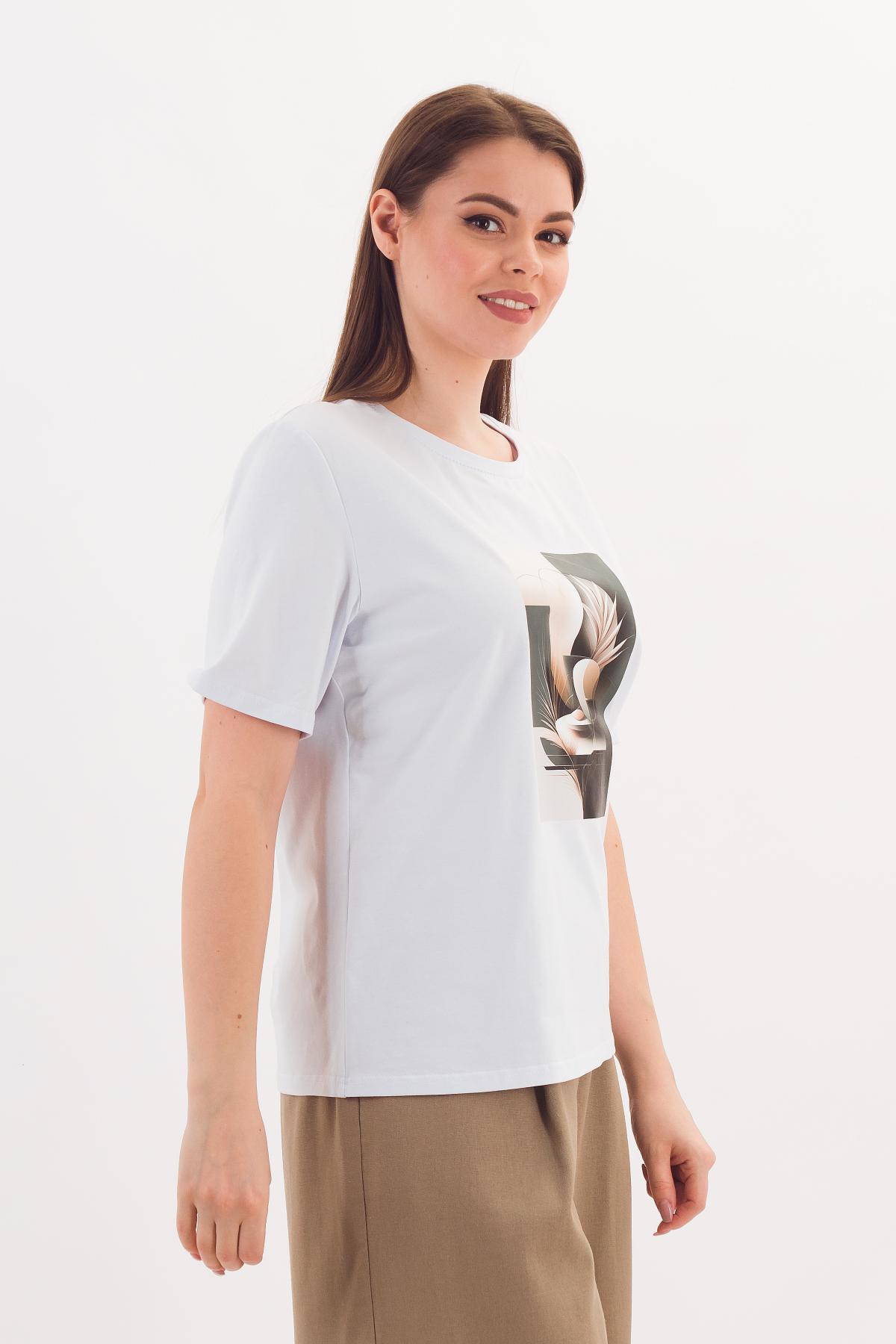 Футболка трикотажная белого цвета Braslava(фото3)