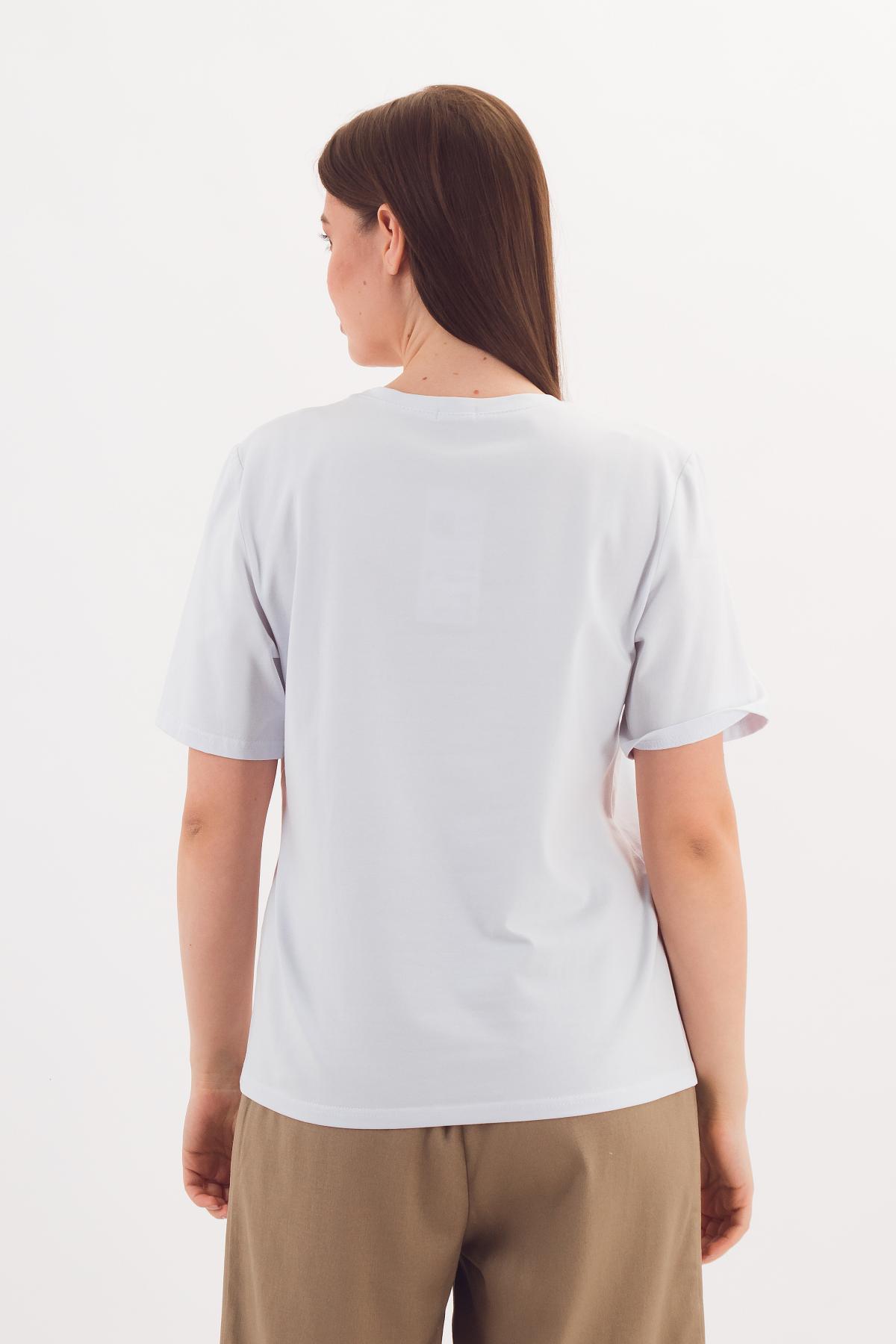 Футболка трикотажная белого цвета Braslava(фото4)