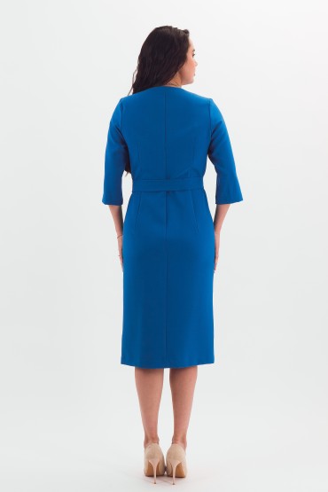 Платье синее с поясом Braslava(фото4)