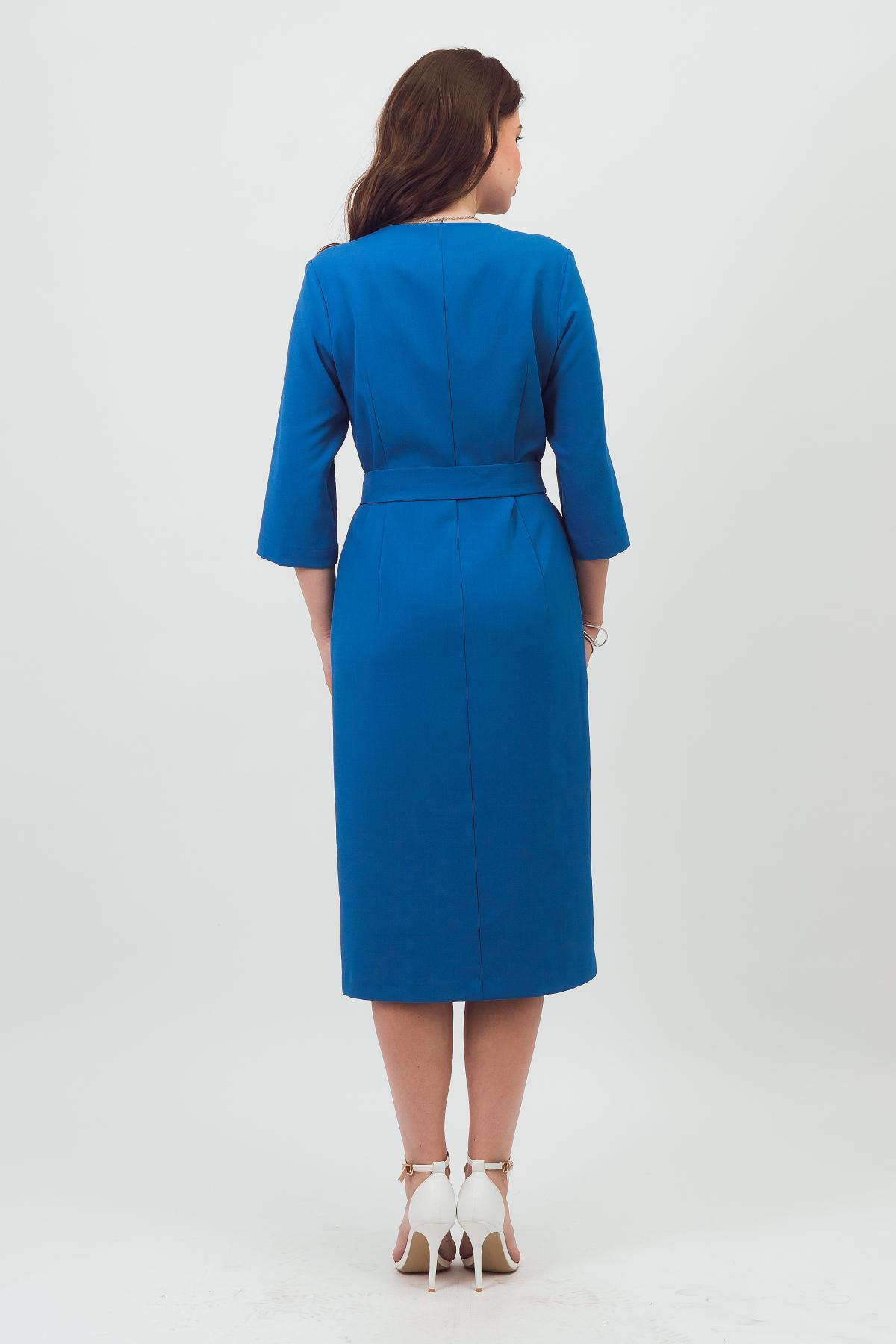 Платье синее с поясом Braslava(фото5)