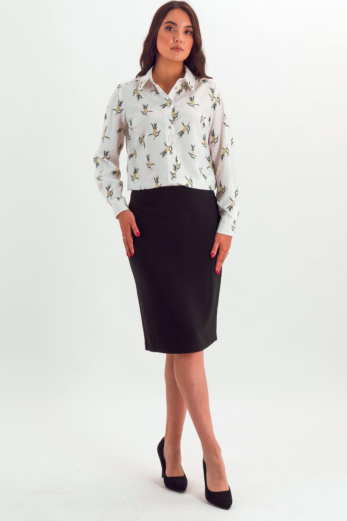 Юбка-карандаш чёрная Braslava