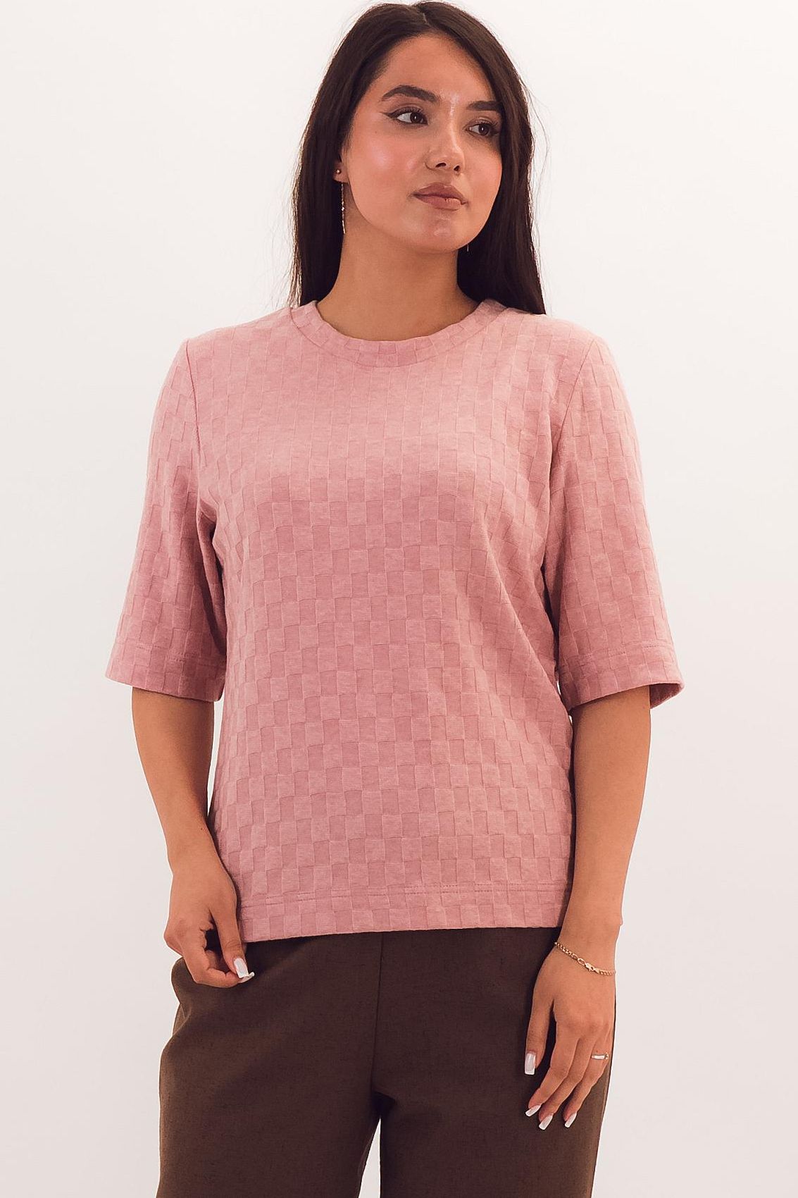 Футболка трикотажная светло-розового цвета Braslava