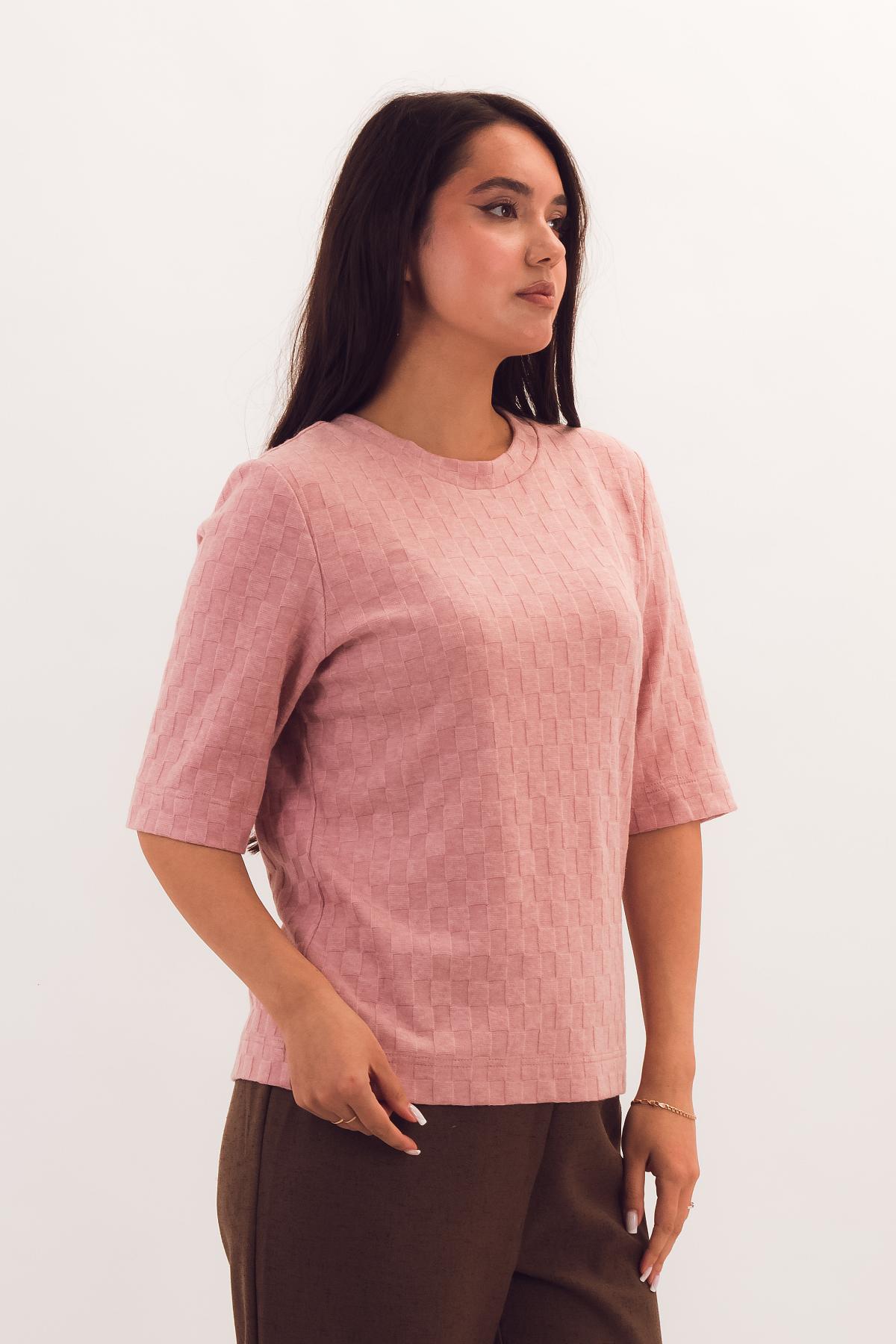 Футболка трикотажная светло-розового цвета Braslava(фото4)