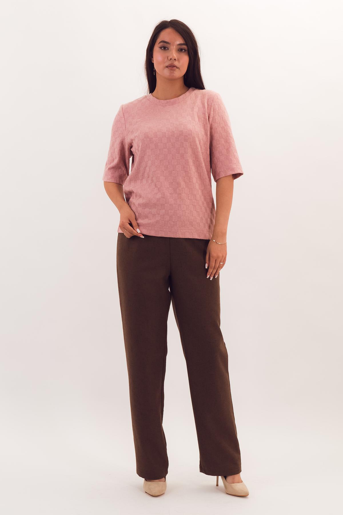 Футболка трикотажная светло-розового цвета Braslava(фото2)