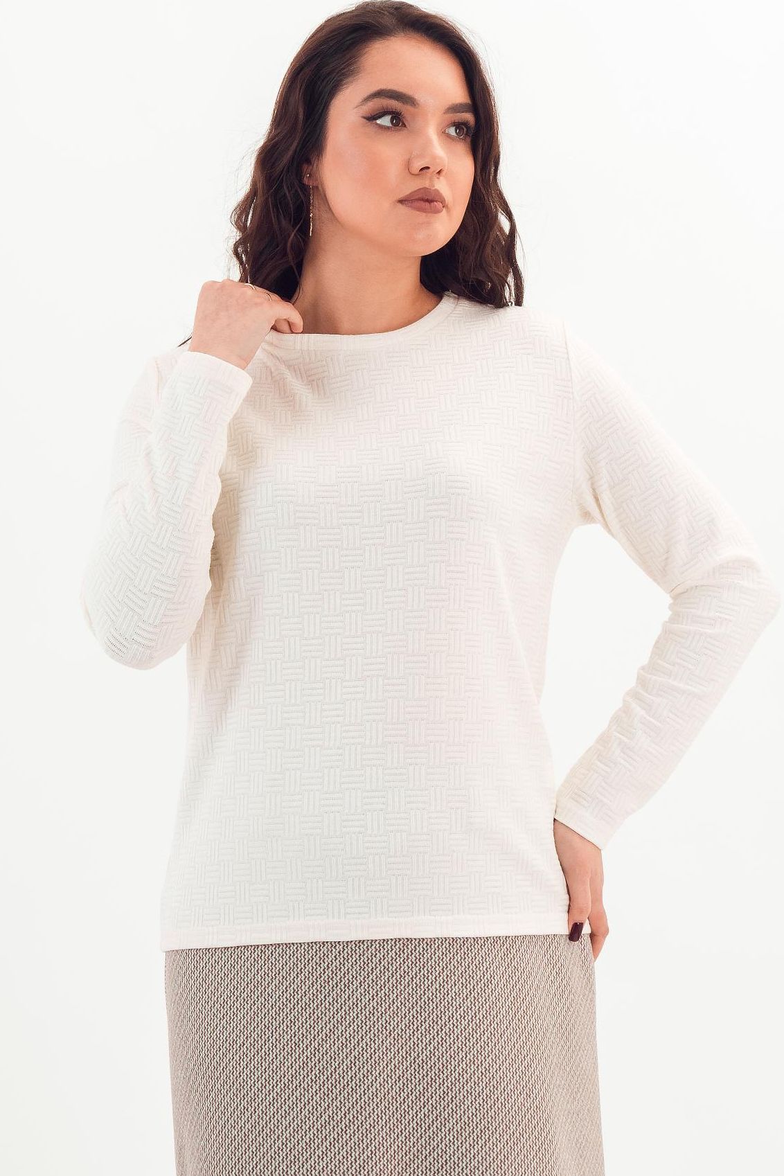 Лонгслив трикотажный белого цвета Braslava