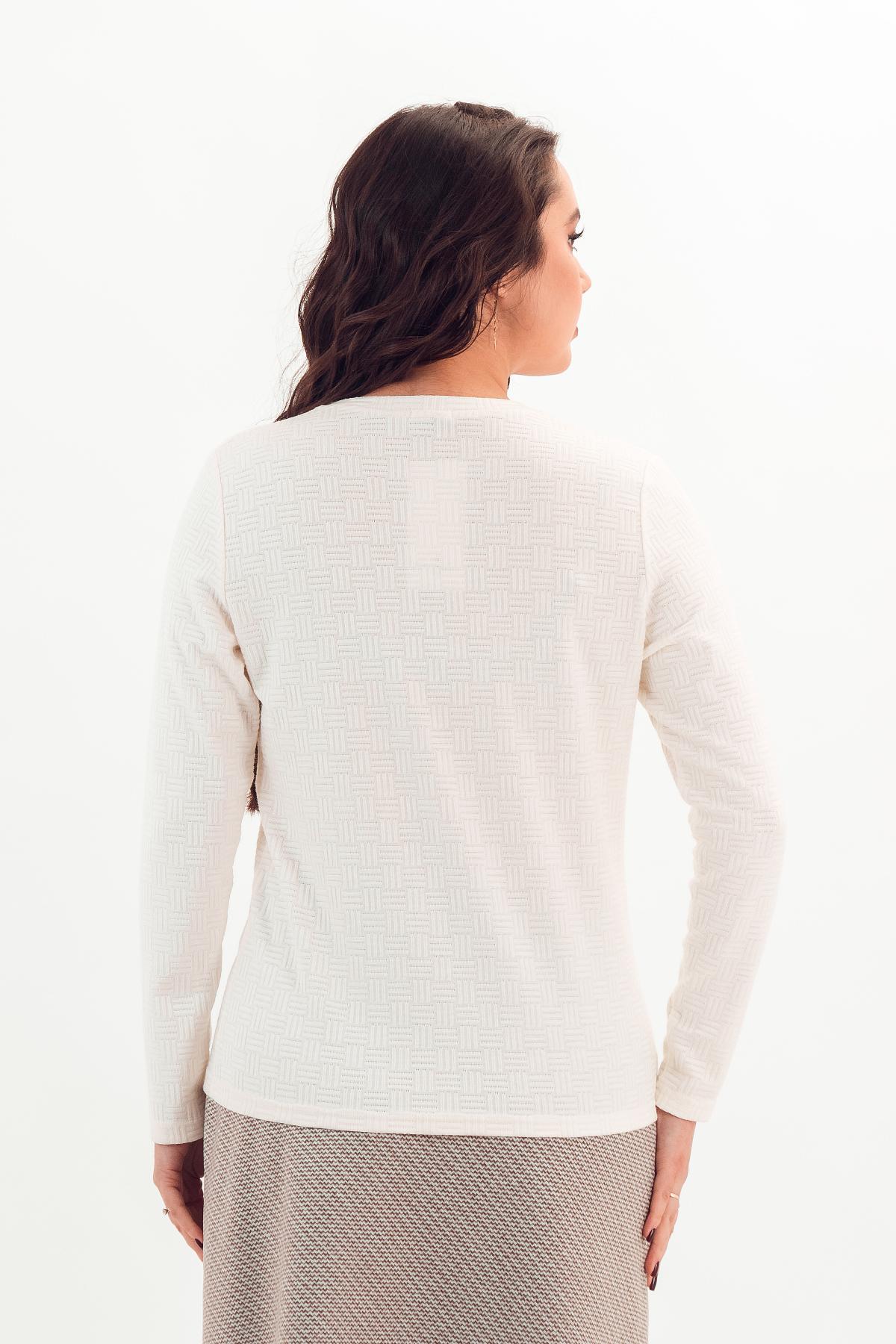 Лонгслив трикотажный белого цвета Braslava(фото4)