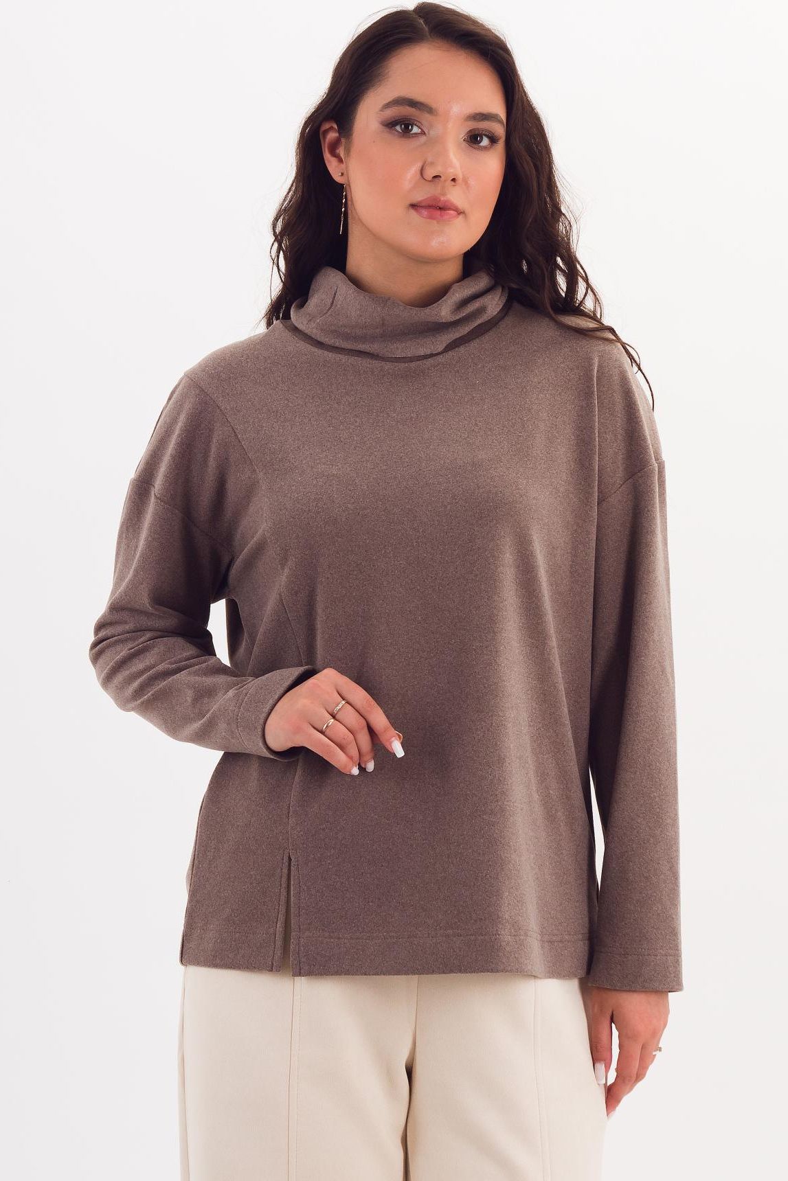 Джемпер светло-коричневый трикотажный Braslava