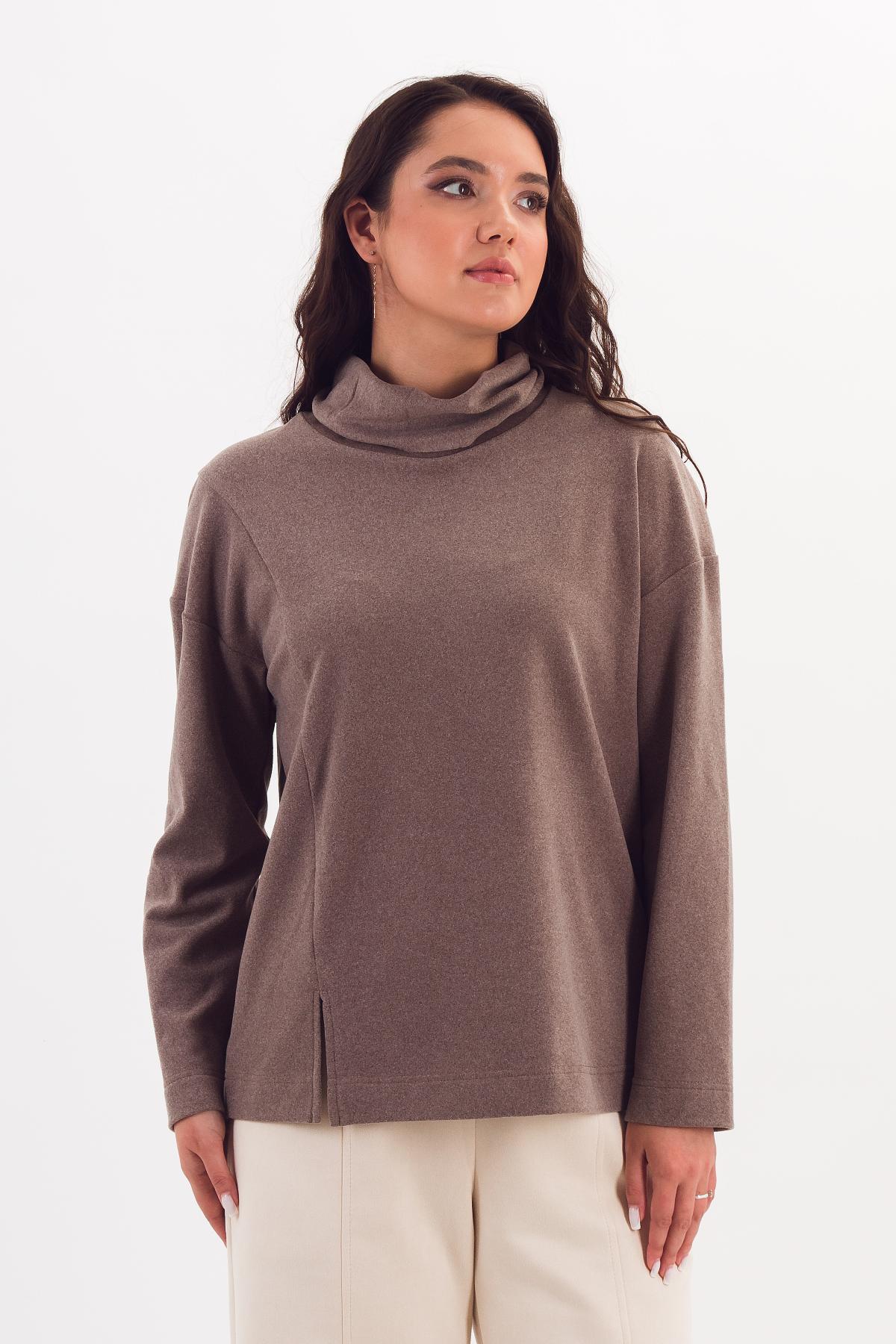 Джемпер светло-коричневый трикотажный Braslava(фото3)