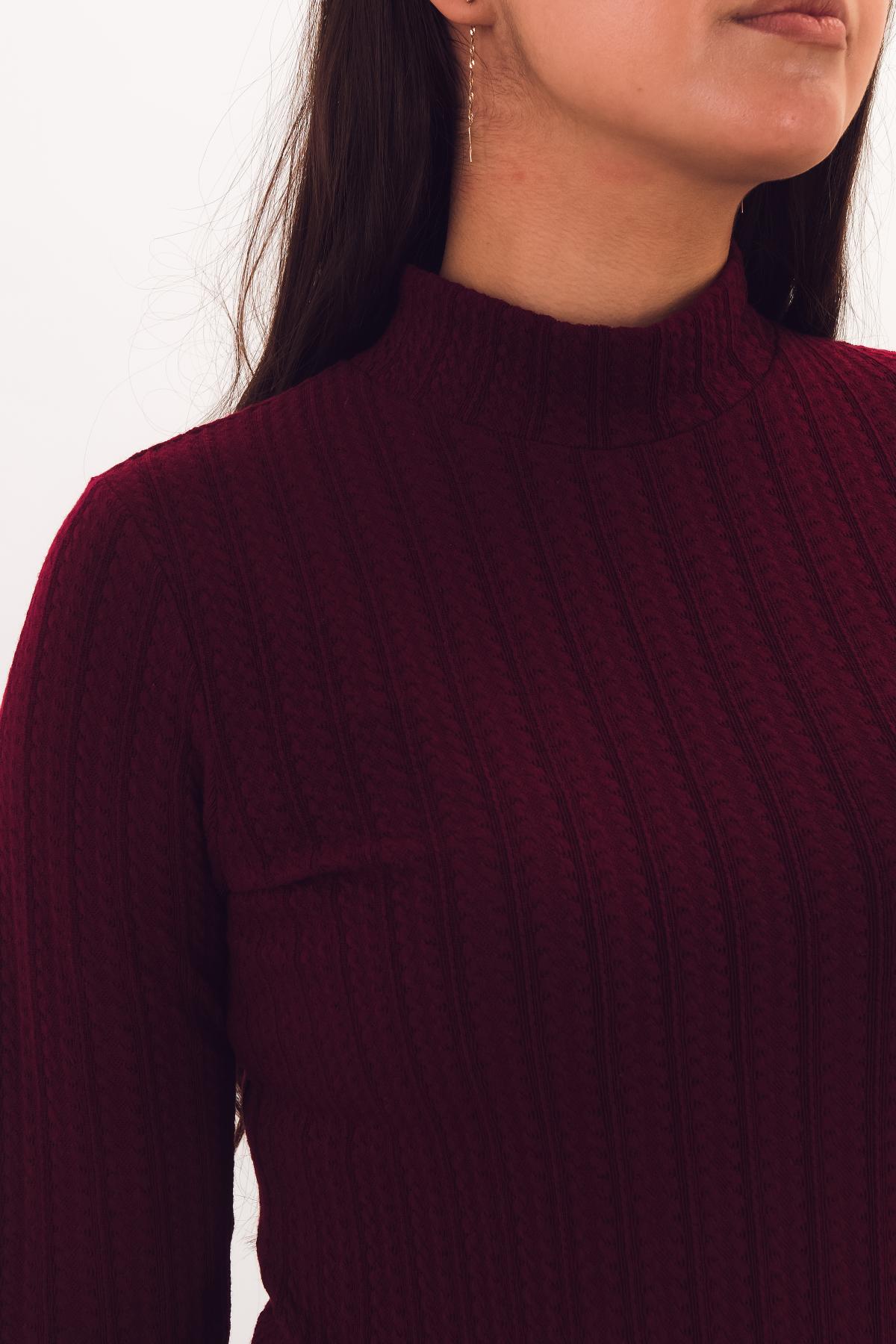 Водолазка бордовая трикотажная вязаная Braslava(фото3)