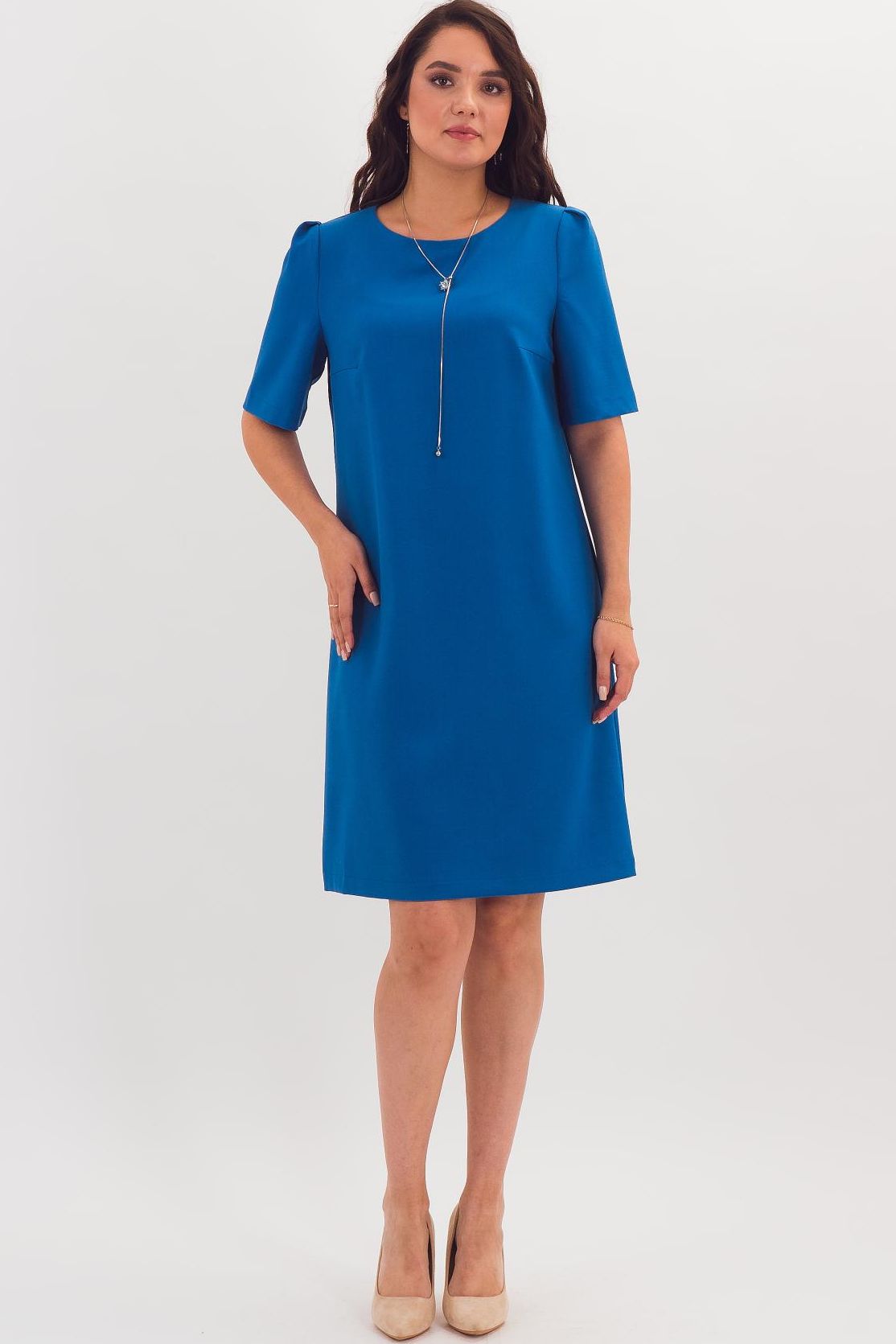 Платье короткое синего цвета Braslava
