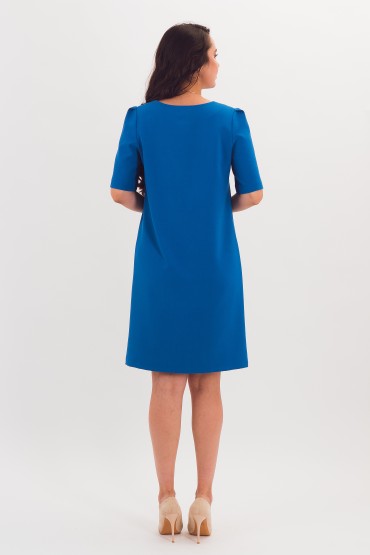 Платье короткое синего цвета Braslava(фото4)