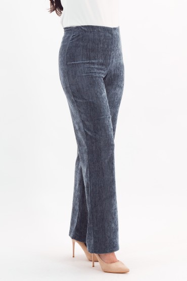 Брюки серо-голубые из велюра Braslava(фото3)