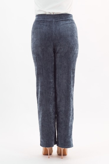 Брюки серо-голубые из велюра Braslava(фото5)