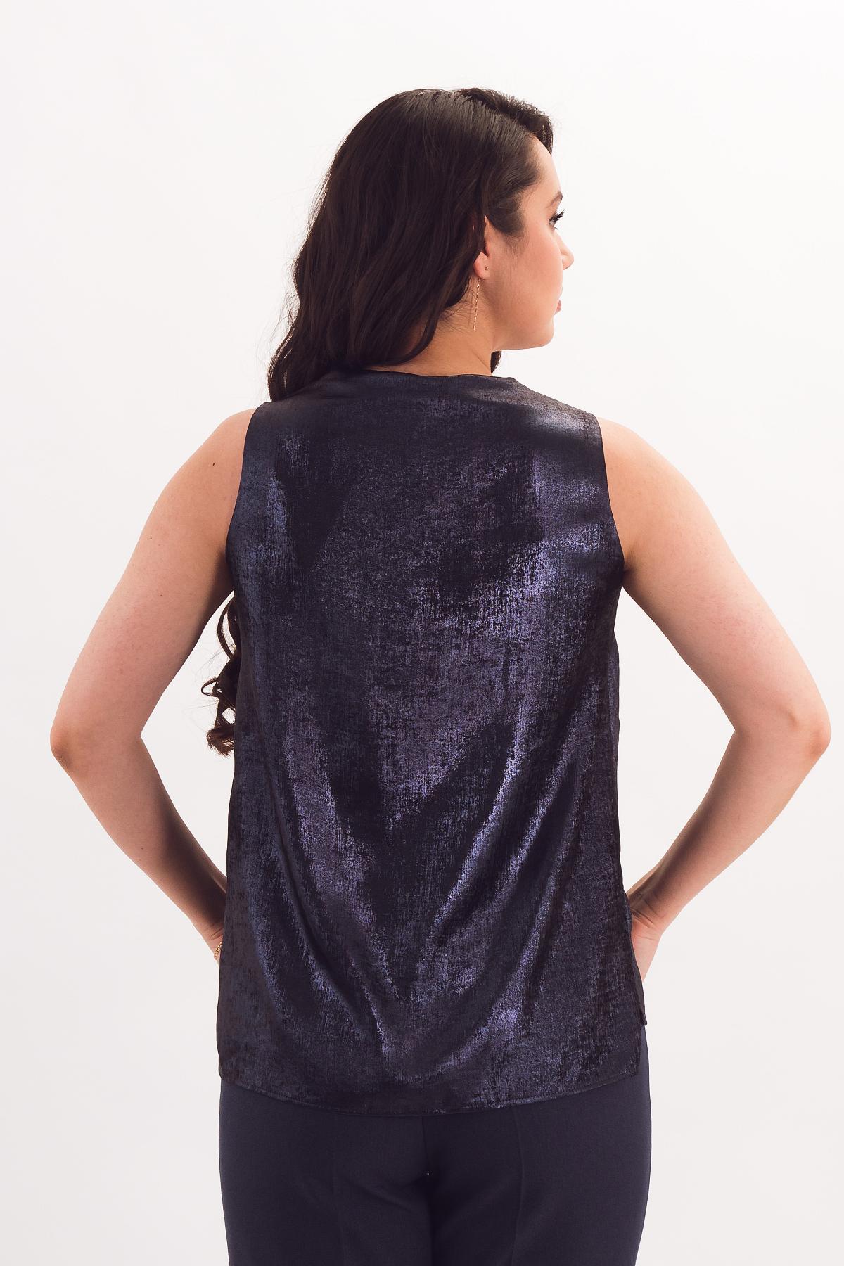 Майка тёмно-синяя с V-образным вырезом Braslava(фото5)