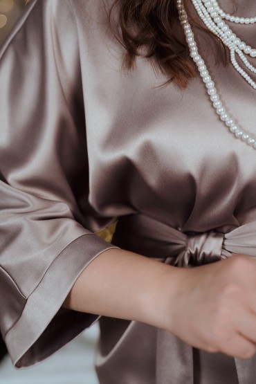 Блузка светло-серая с поясом Braslava(фото5)