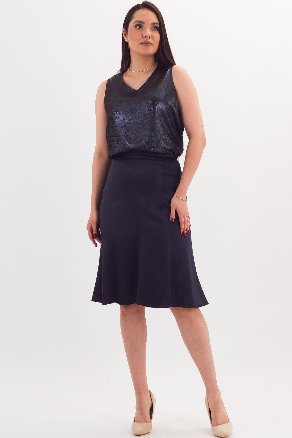 Юбка-годе синего цвета Braslava