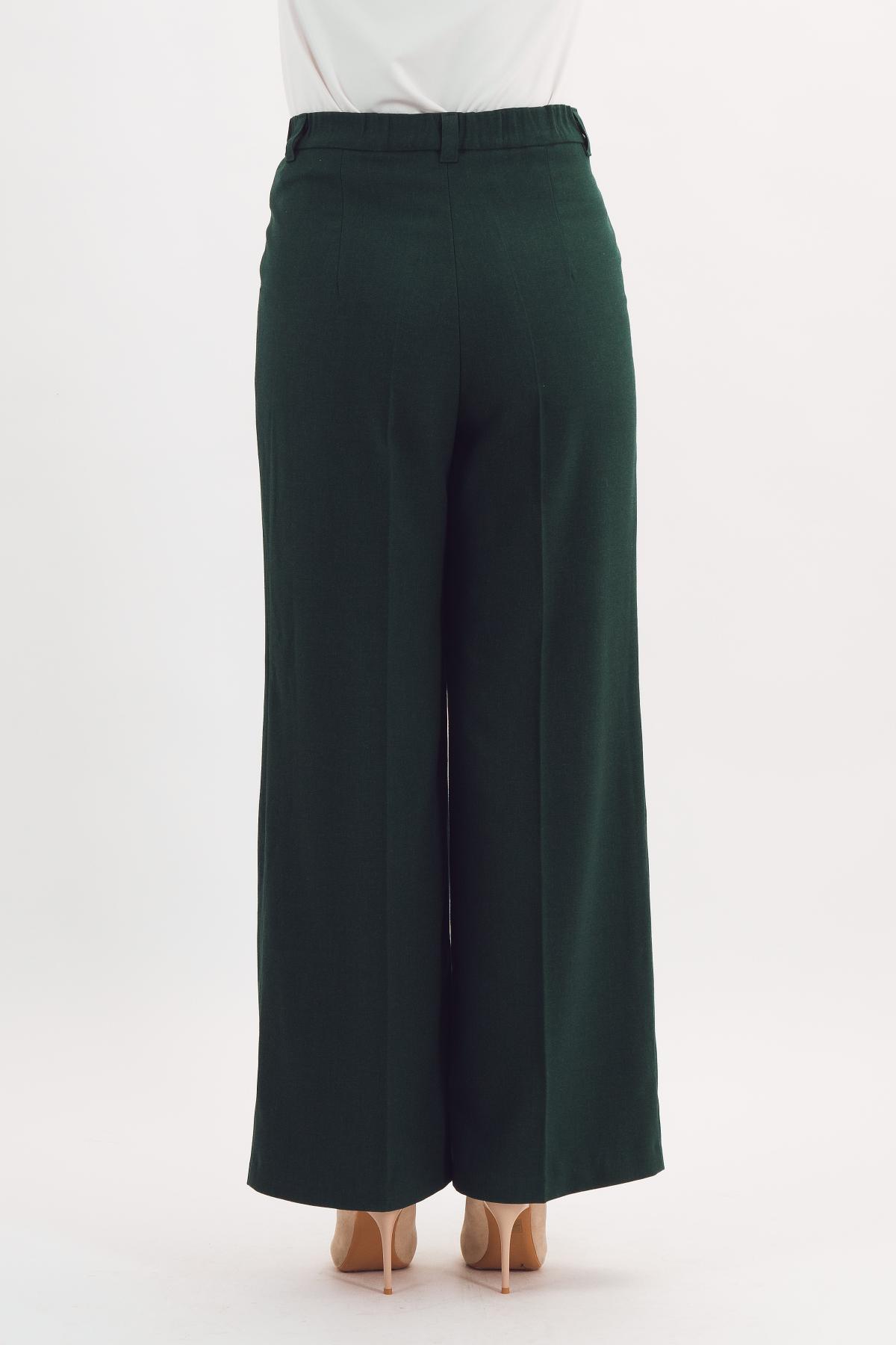 Брюки классические тёмно-зелёного цвета Braslava(фото6)