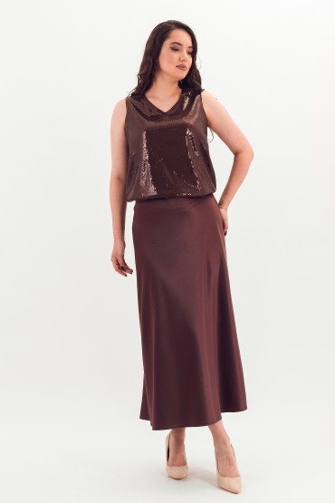 Майка коричневая с блеском Braslava(фото2)