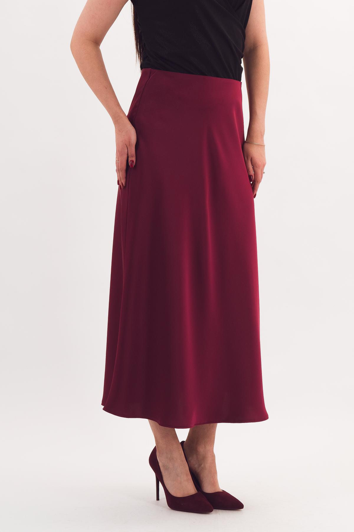 Юбка-колокол бордового цвета Braslava(фото3)