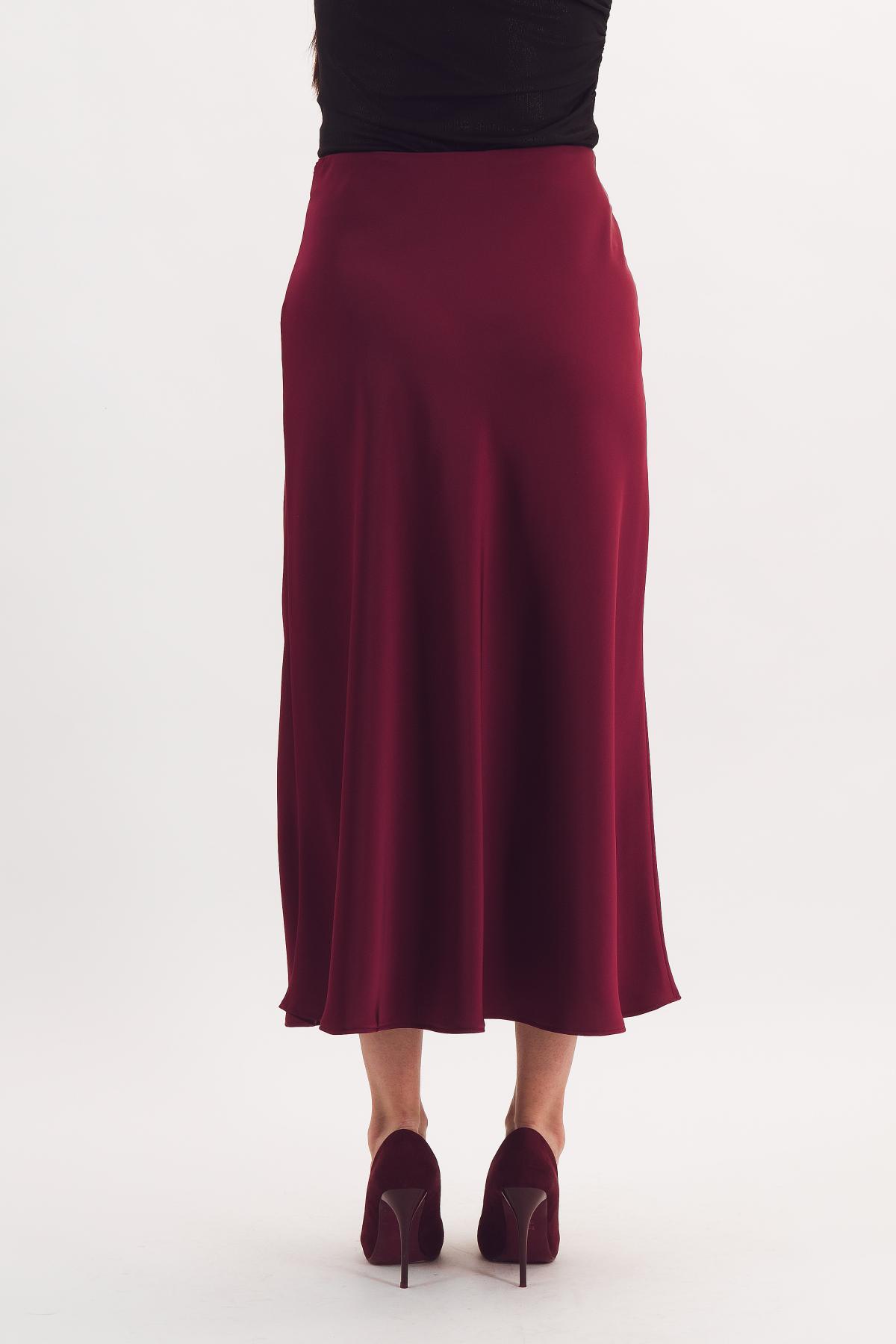 Юбка-колокол бордового цвета Braslava(фото4)