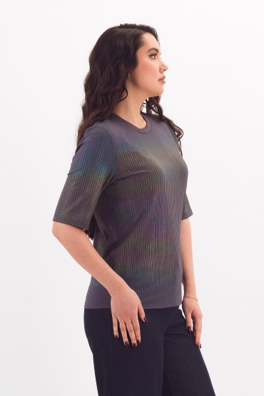 Футболка трикотажная тёмно-серая с напылением Braslava(фото4)